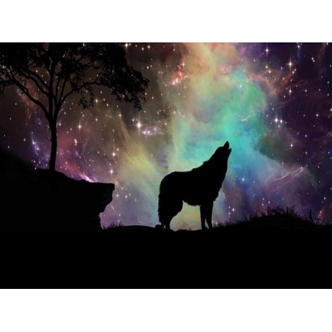 Northern Lights & Howling Wolf