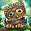 Sleepy Cartoon Owl Diamond Painting