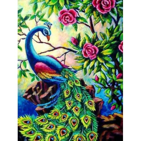 Pretty Peacock & Roses