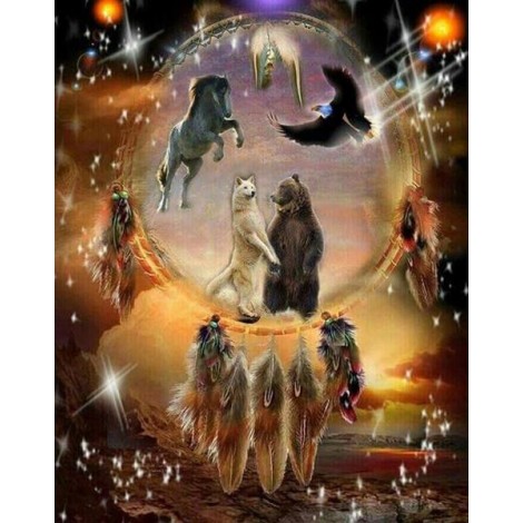 Spirit Animals Dream Catcher DIY Painting Kit