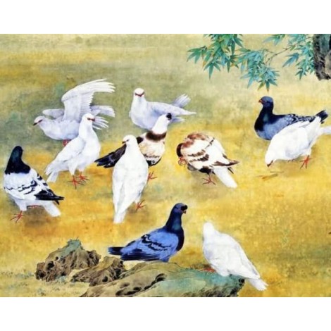 Pigeons Diamond Painting Kit