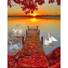 Sunset & Swans Diamond Painting Kit