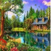 Lake Side House Diamond Painting