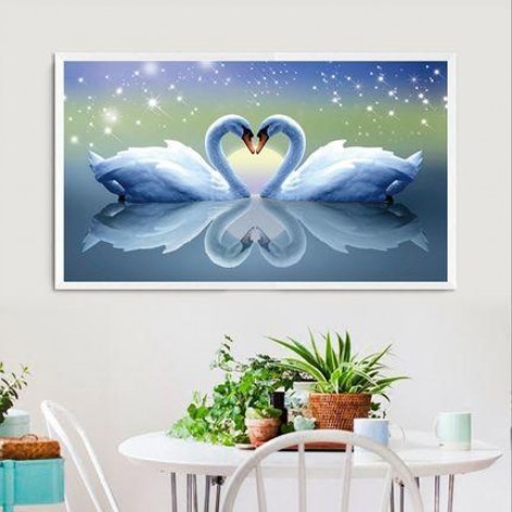 Swan Pair | 5D Diamond Art Kit