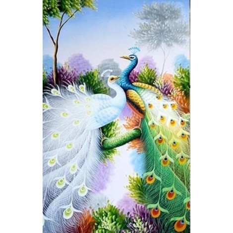 Peacock Pair DIY Diamond Painting