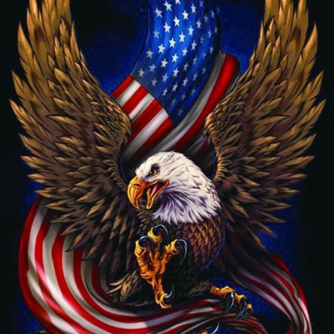 Eagle Holding Flag in Claws