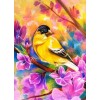 Yellow Birds in Flowers